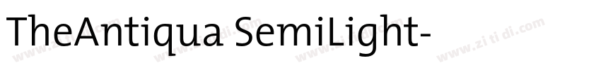 TheAntiqua SemiLight字体转换
